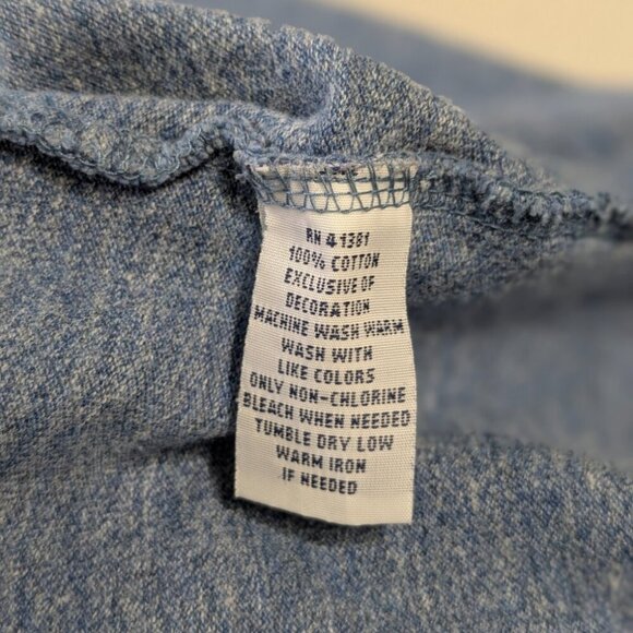 Polo short sleeve medium blue cotton shirt, XXL 2XL - Picture 6 of 7